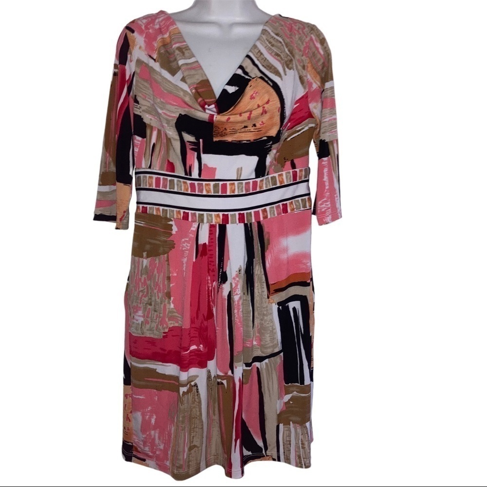 In Studio draped neck stretch Dress. 10